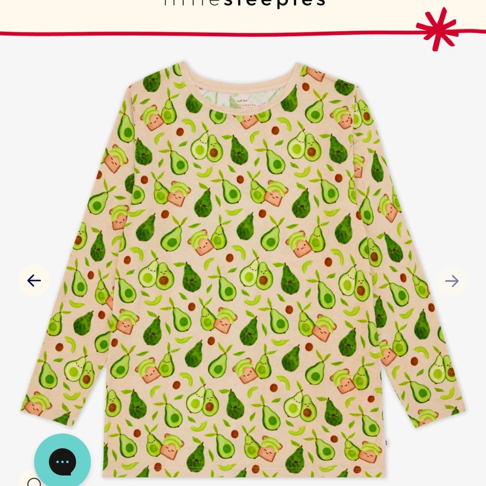 Little Sleepies Avocado Print Men's Pajama Top